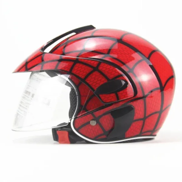 Casque Jet Moto Spiderman Enfant En Abs