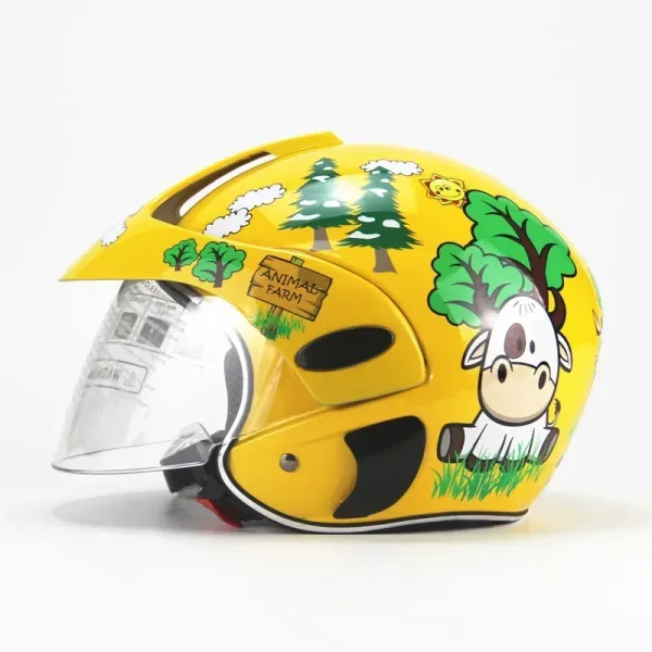 Casque Jet Moto Enfant En Abs