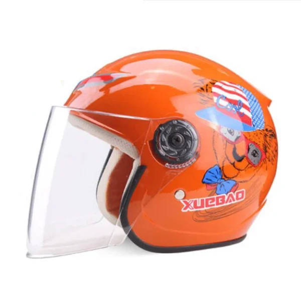 Casque Jet Moto Enfant En Abs