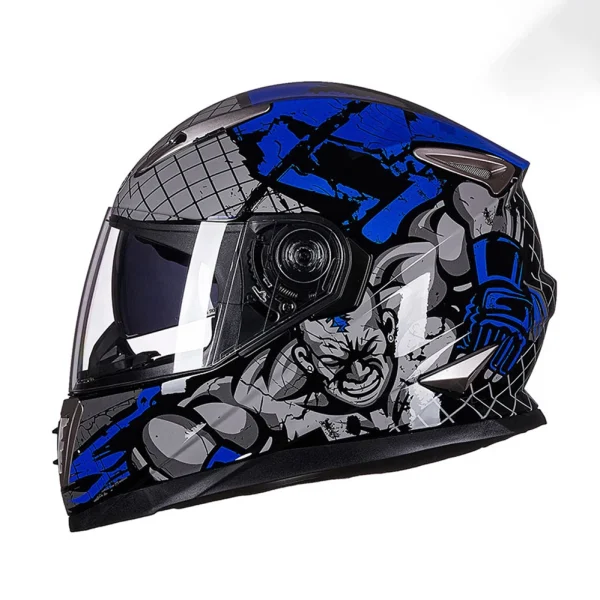 Casque Moto Intégral Street Art Homme En Abs Qualité Dot