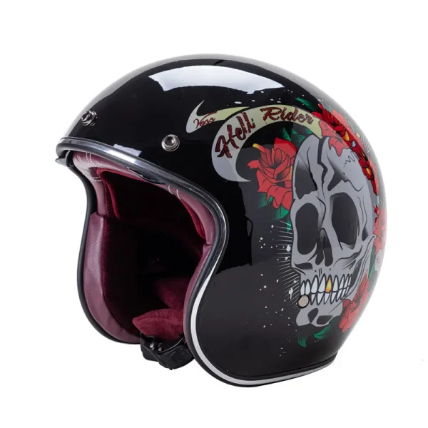 casque jet moto street art homme en ABS