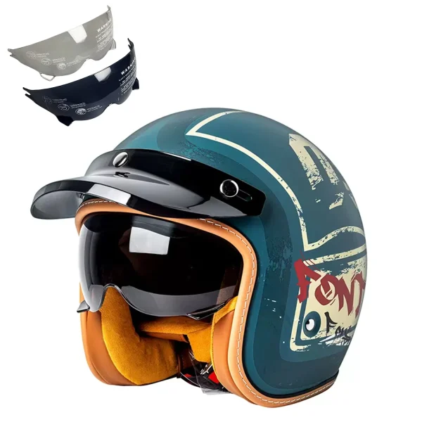 Casque Jet Moto Homme En Abs