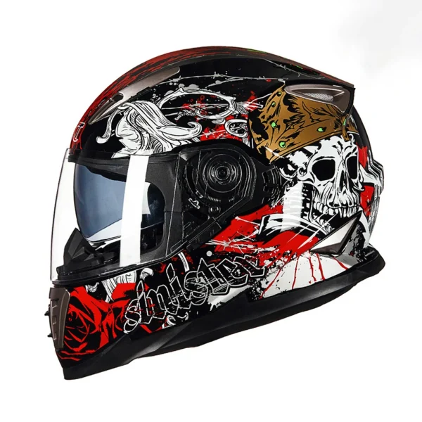 Casque Moto Intégral Homme En Abs Qualité Dot