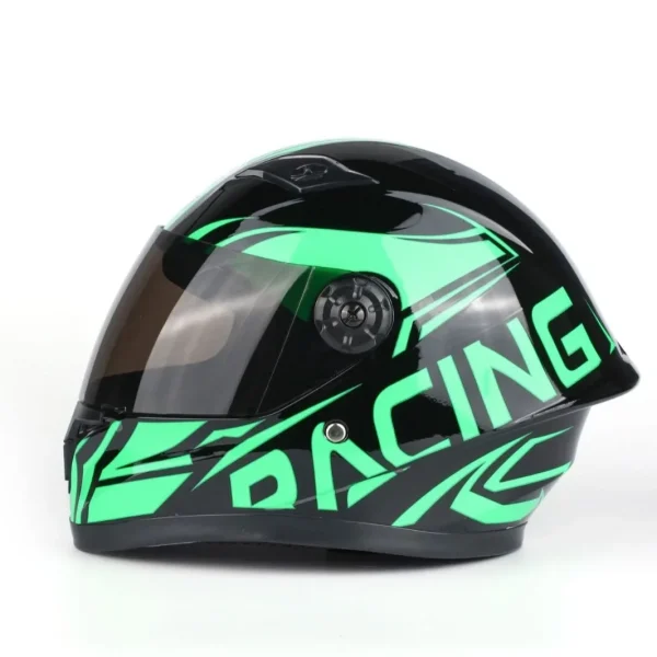 Casque Moto Intégral Enfant En Abs Vert Racing