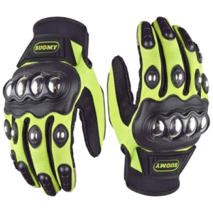 gant moto anti-chute tactile vert