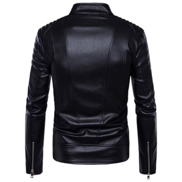 Blouson Moto Élégant En Simili Cuir