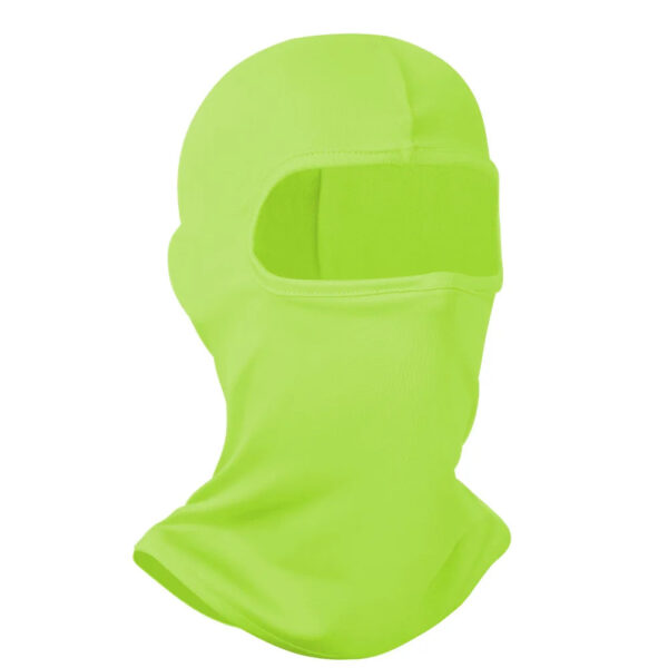 cagoule intégrale pour moto en couleur vert fluo