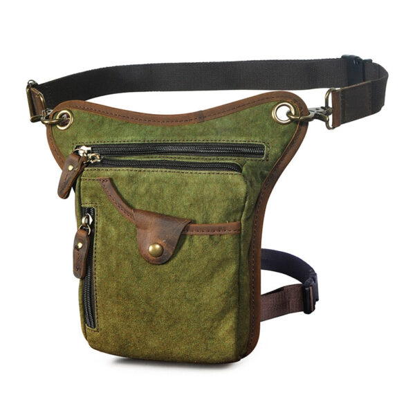 sacoche de jambe moto vert olive