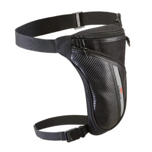 sacoche de jambe moto reproduction carbone