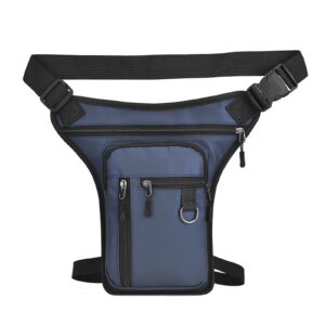 sacoche de jambe moto bleue etanche