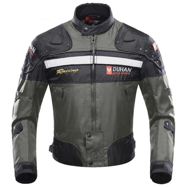Veste Moto Racing Coupe-vent Gris Textile