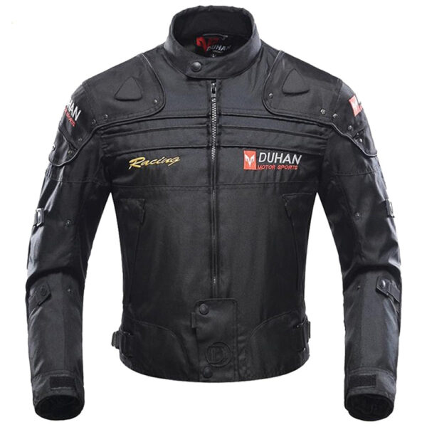 veste moto coupe vent en textile noir