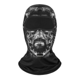 cagoule noire design pour biker