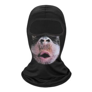 cagoule pour moto avec motif de singe