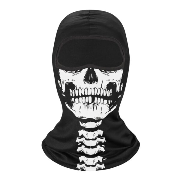 cagoule-moto-squelette-skull-biker.webp Alt Image : cagoule moto squelette tête de mort skull biker noire thermique