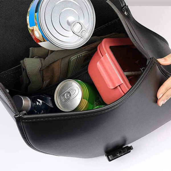 Sacoche Cavalière Latérale En Cuir Pour Moto 28l