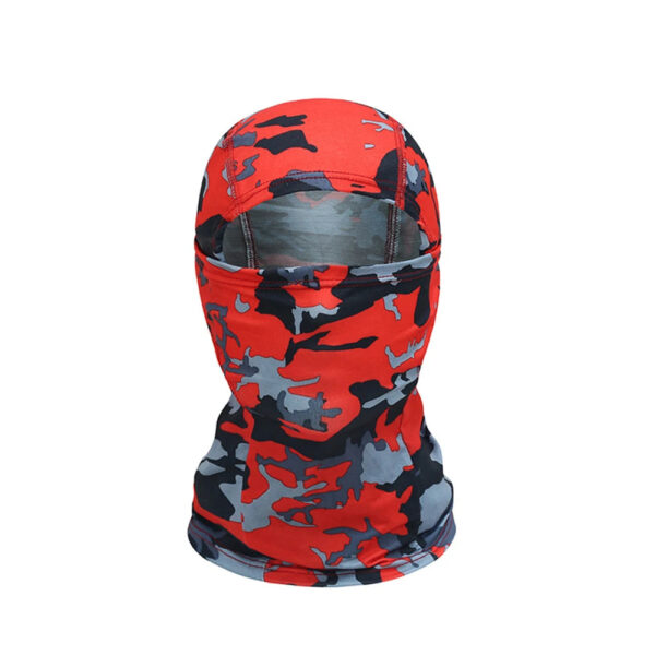 cagoule intégrale moto camouflage noir gris rouge