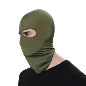 cagoule thermique pour moto avec deux trous vert foncé
