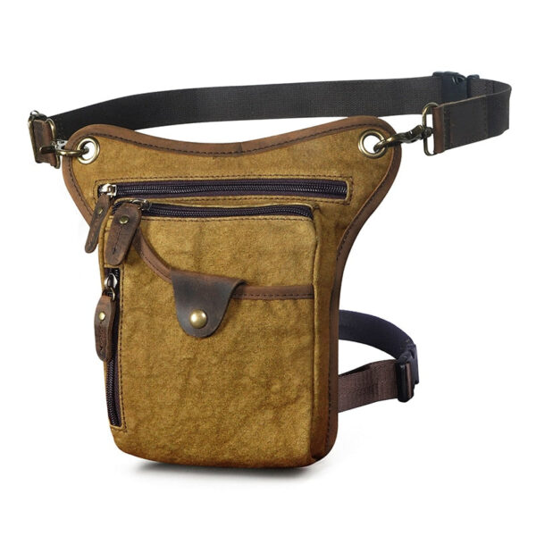 sacoche de jambe moto marron terre