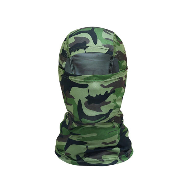 cagoule intégrale camouflage militaire vert pour moto