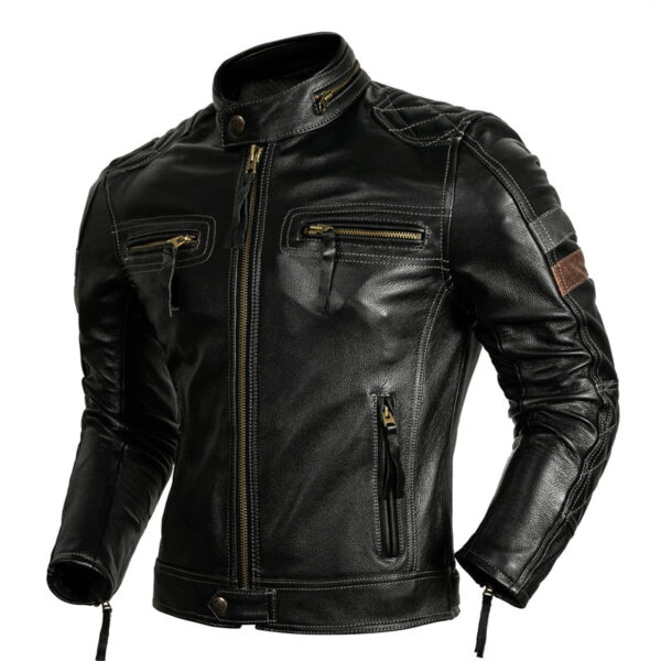 Blouson Moto En Fleur De Cuir
