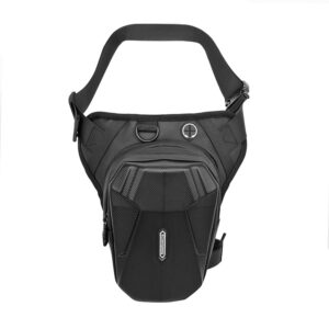 sacoche de jambe moto imitation carbone